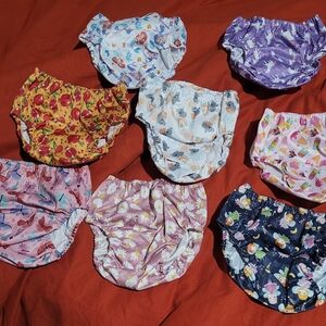 Reusable Girls' Floral & Character Print Diaper Covers - Multi Color